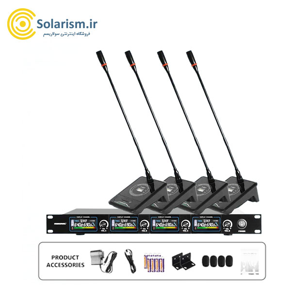 میکروفون کنفرانس بی سیم سی تاچ MX500 | چهار کاناله UHF